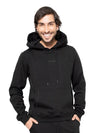 Hoodie con capucha Negro Hombre Algodón 370gr técnica de alta densidad
