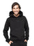 Hoodie con capucha Negro Hombre Algodón 370gr técnica de alta densidad
