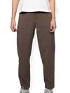 Pantalón Slouchy Café Mujer Poliéster con Isotipo VTT Bordado
