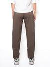 Pantalón Slouchy Café Mujer Poliéster con Isotipo VTT Bordado