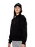 Sweater Negro Mujer Algodón 340gr con Técnica de Alta Densidad Frontal