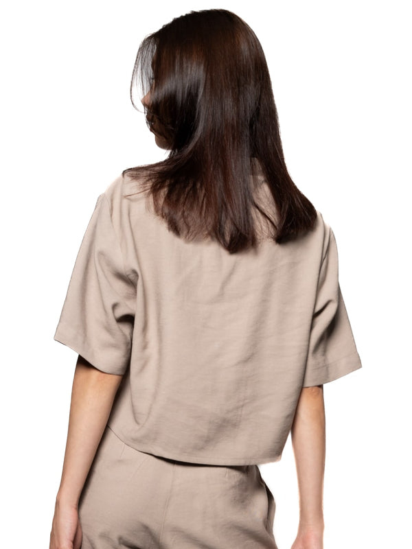 Blusa Kaki Mujer Rayón-Poliéster