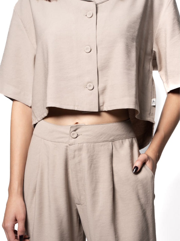 Blusa Kaki Mujer Rayón-Poliéster