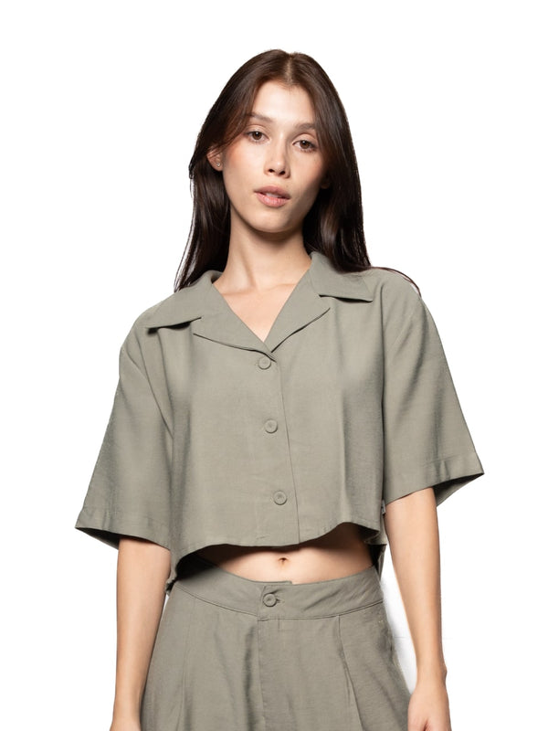 Blusa Oil Green Mujer Rayón-Poliéster