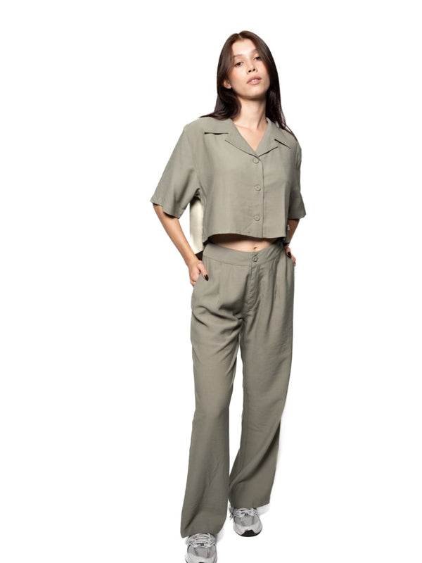 Blusa Oil Green Mujer Rayón-Poliéster