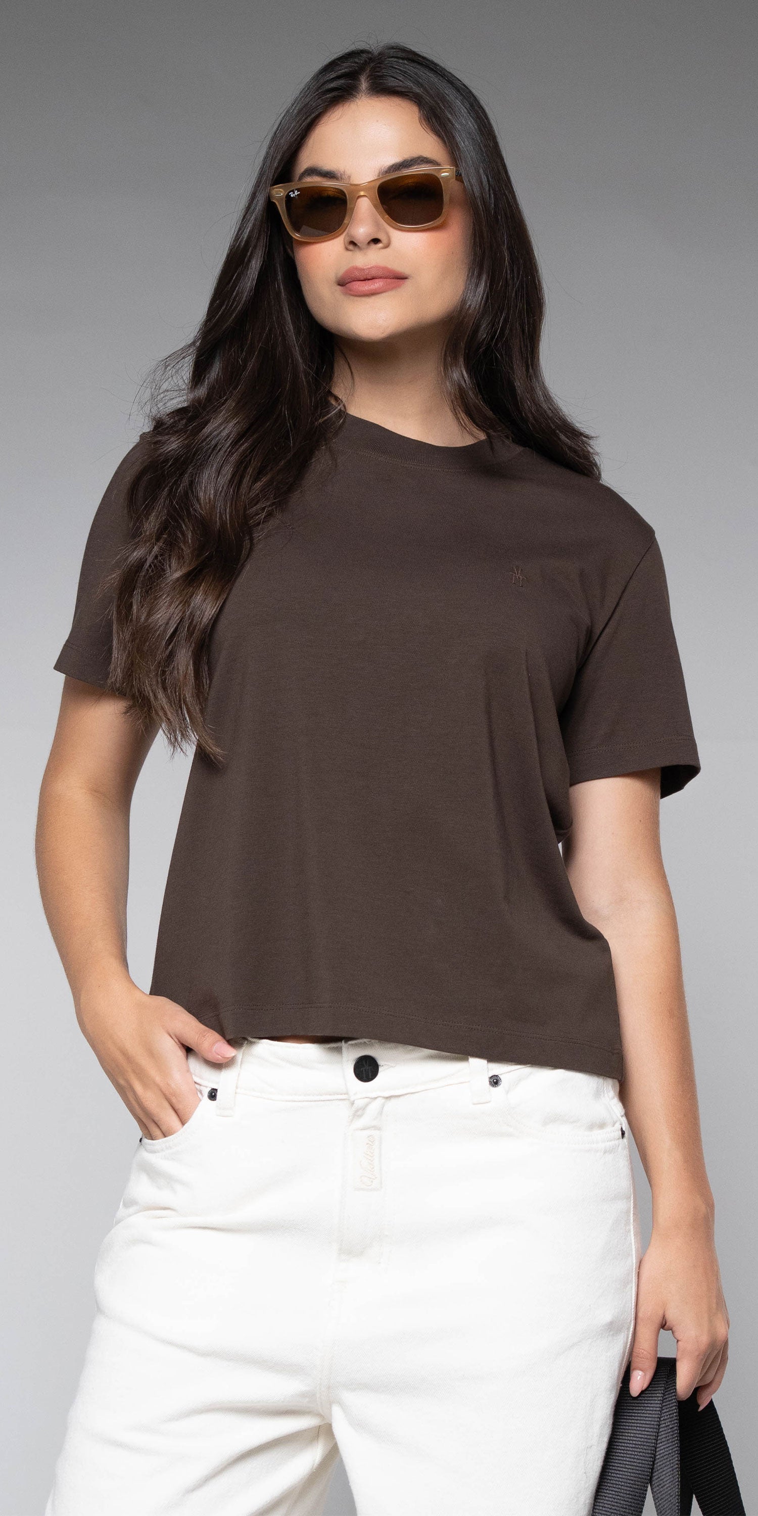 Camiseta Mujer Café