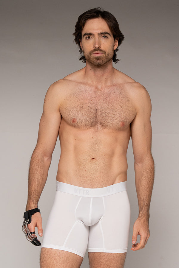 Boxer Masculino En Algodón Color Blanco