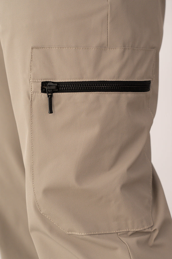 Jogger Masculino De Cierres Color Taupé