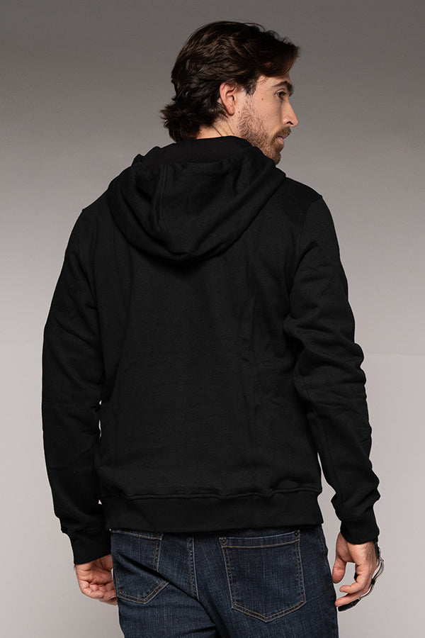 Hoodie Masculino Estampado Color Negro