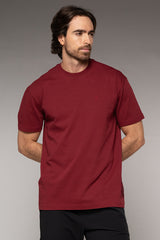 Camiseta Masculina Bordada Color Cereza