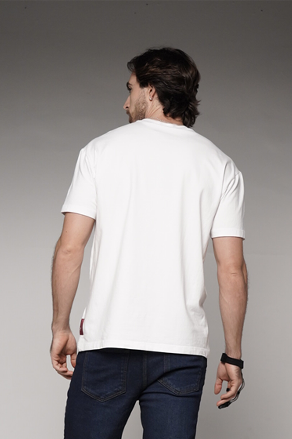 Camiseta Masculina Estampada Color Blanco