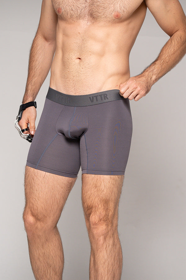 Boxer Masculino En Algodón Color Gris