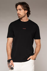 Camiseta Masculina Estampada Color Negro