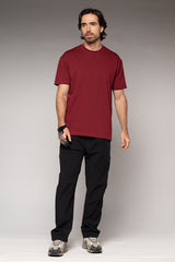 Camiseta Masculina Bordada Color Cereza