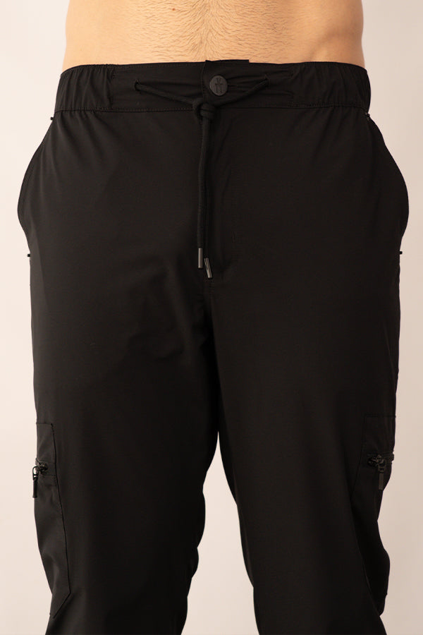 Jogger Masculino De Cierres Color Negro