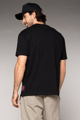 Camiseta Masculina Bordada Color Negro