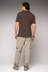 Camiseta Masculina Estampada Color Café