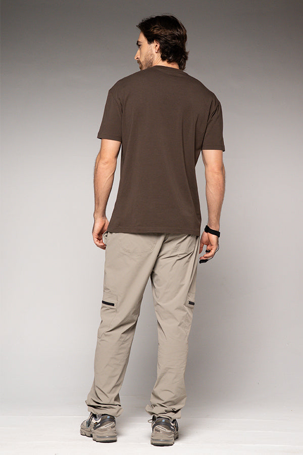 Camiseta Masculina Estampada Color Café