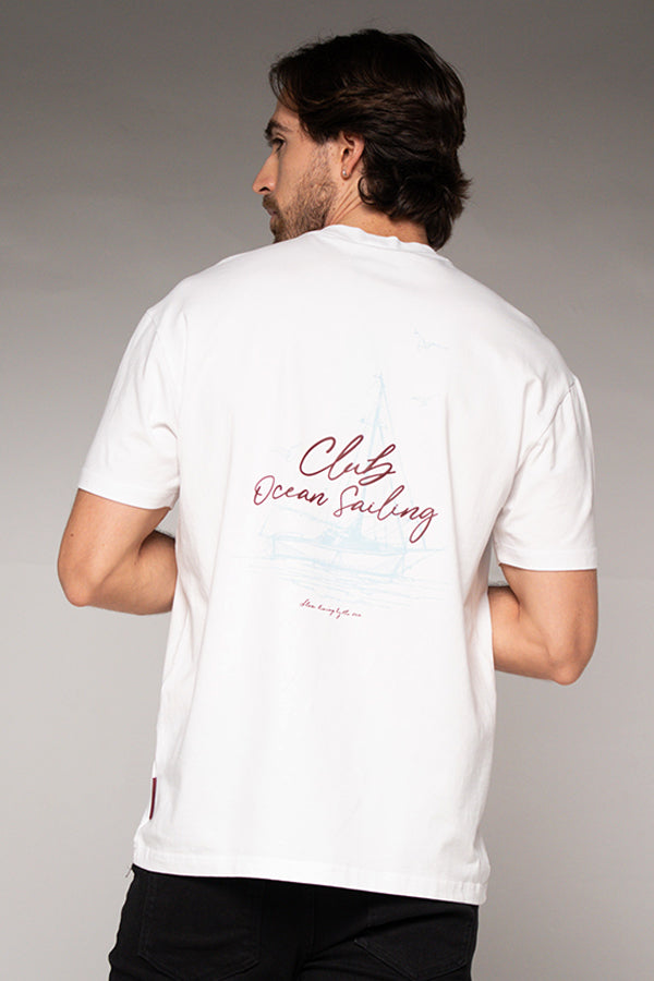 Camiseta Masculina Estampada Color Blanco