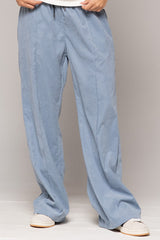 Pantalón Femenino Bordado Color Azul