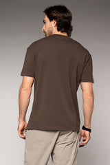Camiseta Masculina Estampada Color Café
