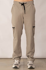 Jogger Masculino De Cierres Color Taupé
