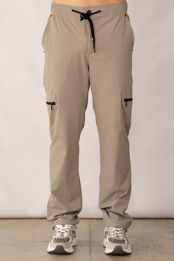 Jogger Masculino De Cierres Color Taupé