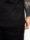 Camiseta Hombre Negra Algodón 190gr Estampado Texturizado