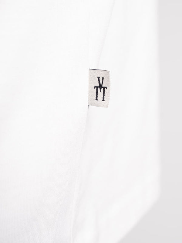 T-Shirt Blanca para Hombre Oversize Algodón 260gr Estampado Polícromo