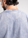 Camiseta Azul Snow Hombre Algodón 260gr Estampado Texturizado VTT