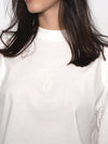 T-Shirt Oversize Corta Blanca Mujer Algodón 190gr con Técnica de Alta y Media Densidad