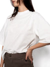 T-Shirt Oversize Corta Blanca Mujer Algodón 190gr con Técnica de Alta y Media Densidad