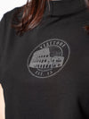 T-Shirt Slim Fit Corta Negra Mujer Algodón 200gr con Técnica de Alta Densidad