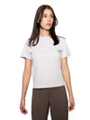 T-Shirt Regular Gris Mujer Algodón 190gr con Técnica de Alta Densidad Frontal y Posterior
