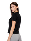 T-Shirt Regular Negra Mujer Algodón 190gr con Técnica de Alta Densidad en Frente y Espalda