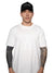 Camiseta Blanca Hombre Algodón 190gr Cuello Rib Estampado Doble