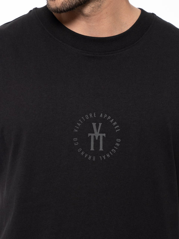 Camisilla Regular Negra Hombre Algodón 190gr con Técnica de Alta Densidad