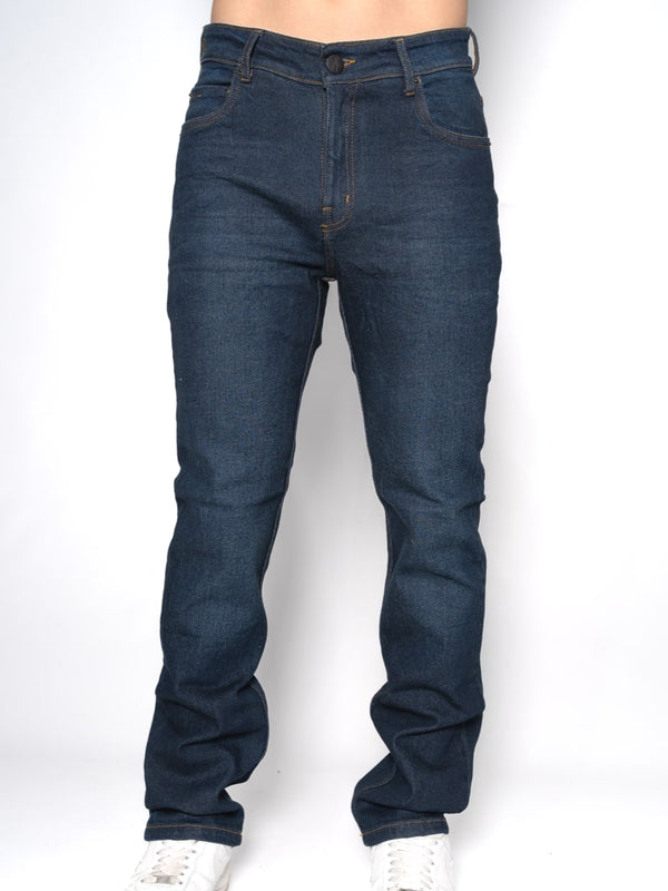 Jean Slim Fit Índigo Hombre Algodón-Elastano con Lavado y Detalles Sutiles