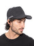 Gorra Negra Unisex de Algodón con Regulador y Bordado en Alta Densidad