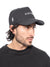 Gorra Negra Unisex de Algodón con Regulador y Diseño en Alta Densidad