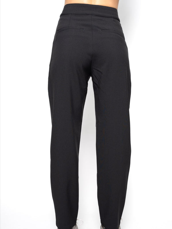 Pantalón Slouchy Gris Oscuro Mujer Poliéster con Isotipo VTT Bordado