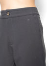 Pantalón Slouchy Gris Oscuro Mujer Poliéster con Isotipo VTT Bordado