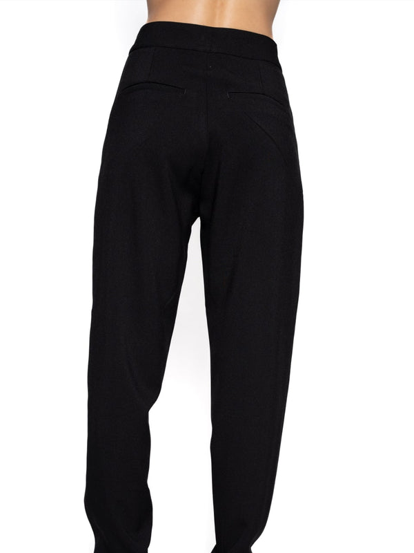 Pantalón Slouchy Negro Mujer Poliéster con Isotipo VTT Bordado