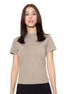 T-Shirt Regular Taupe Mujer Algodón 190gr con Técnica de Alta Densidad en Frente y Espalda