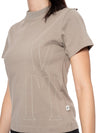 T-Shirt Regular Taupe Mujer Algodón 190gr con Técnica de Alta Densidad en Frente y Espalda