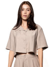 Blusa Kaki Mujer Rayón-Poliéster