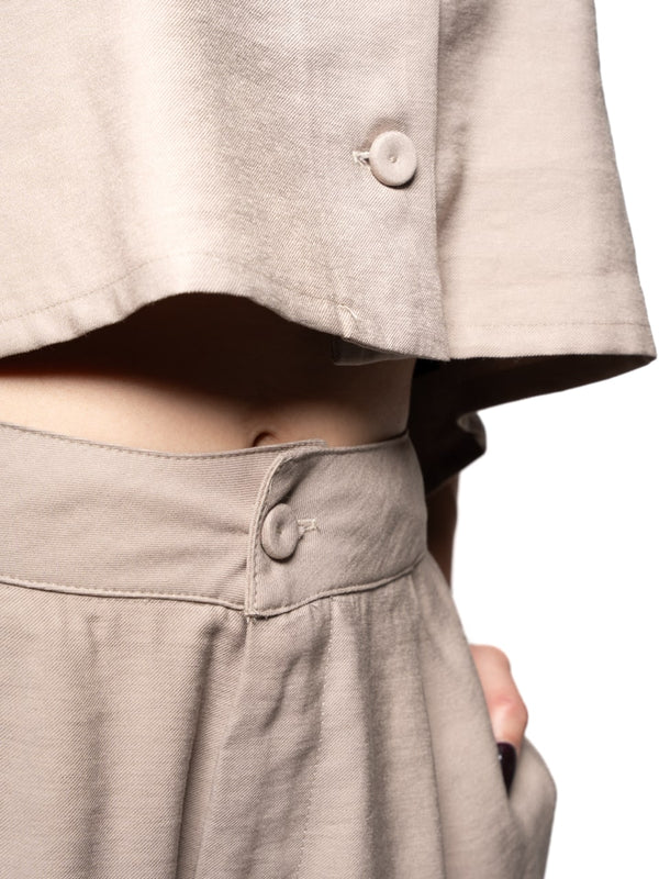 Blusa Kaki Mujer Rayón-Poliéster
