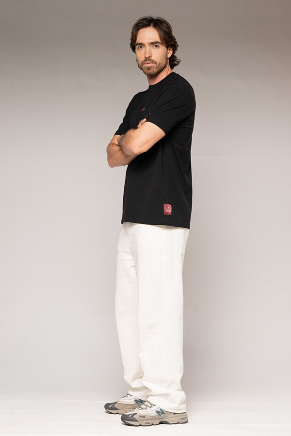 Camiseta Masculina Estampada Color Negro