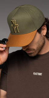 Gorra Unisex Verde y Ocre.