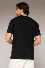 Camiseta Masculina Estampada Color Negro